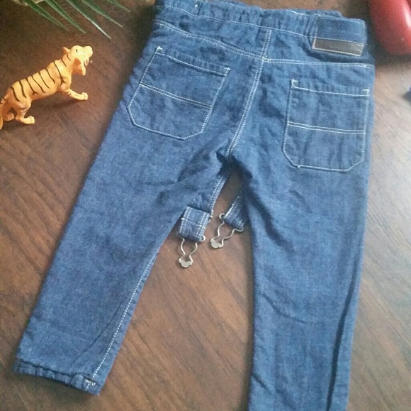 Zara Lined Denim Overalls - Picture 3 of 5